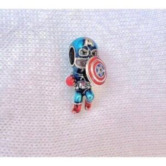 Marvel The Avengers Captain America Charm,Charms fit Pandora Bracelet Necklaces - Picture 4 of 5